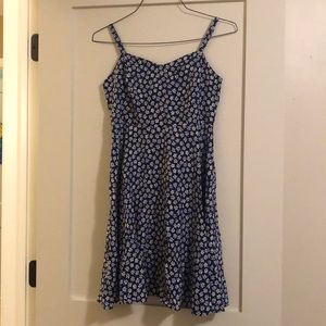 Navy Blue Flower Dress